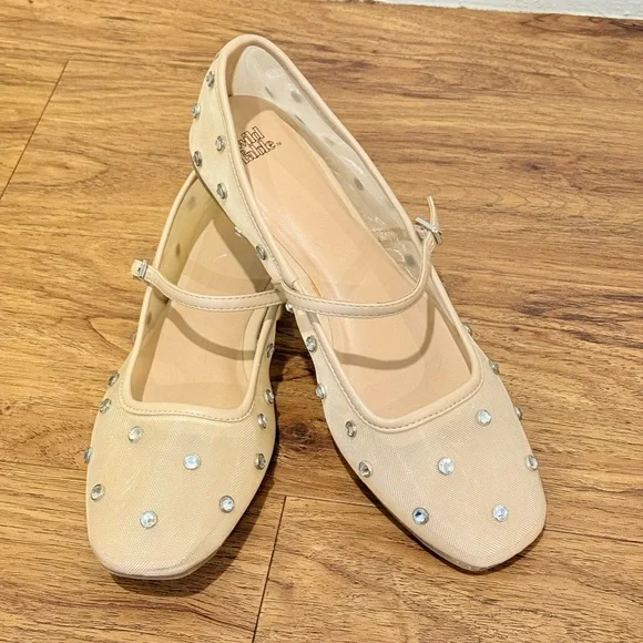 Wild Fable - Elsa Rhinestone Mary Jane Ballet Flats - Picture 1 of 6